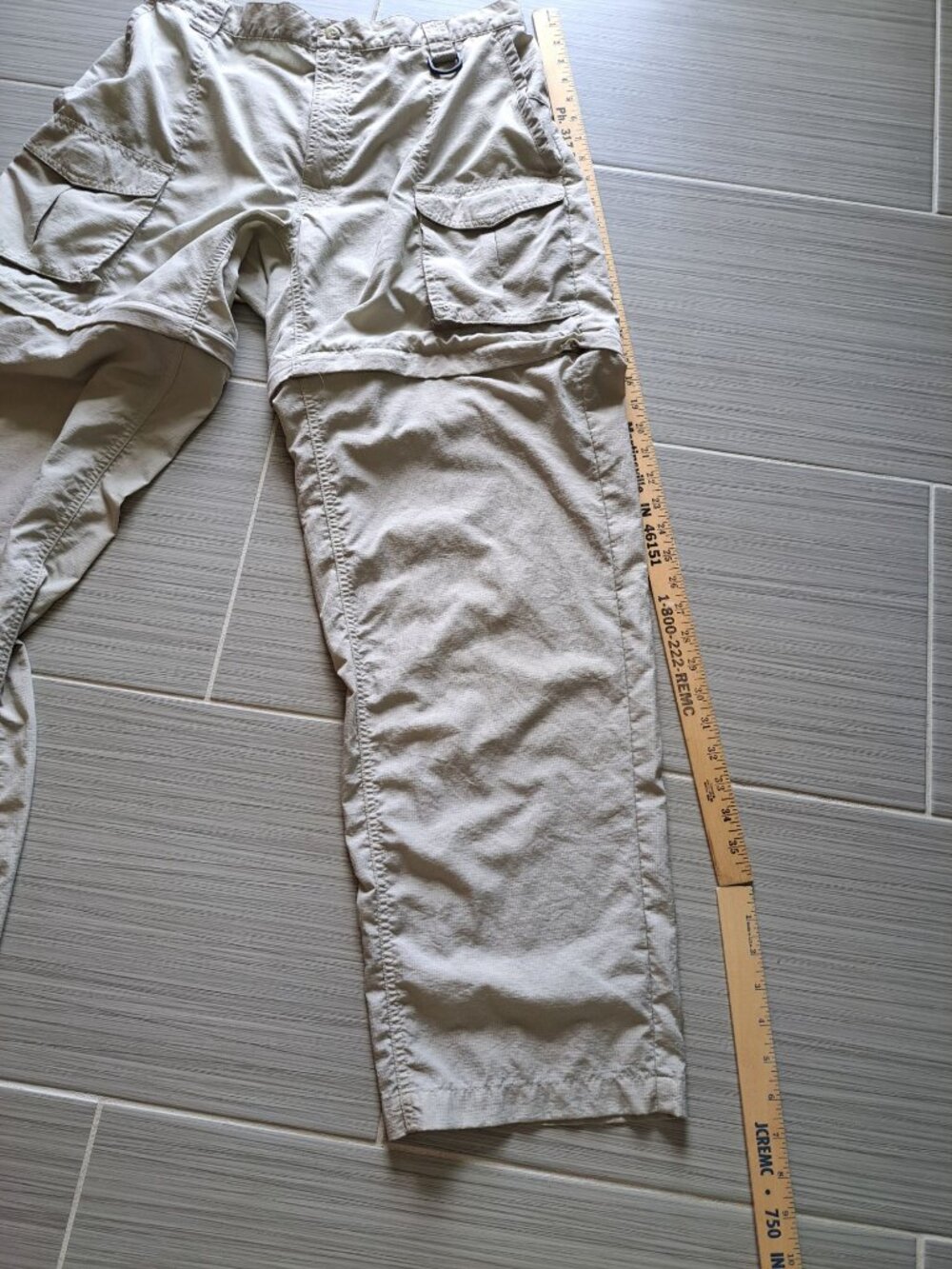 Columbia PFG Convertible Fishing Pants Omni-Shade Zip-Off Shorts Beige Women's L - Picture 14 of 15